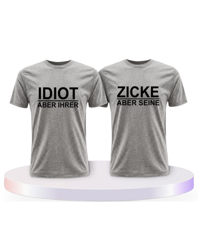 Idiot Zicke T Shirt Pärchen T-Shirts | Paarpulli