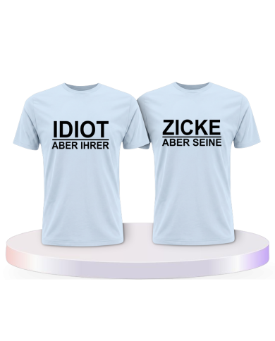Idiot Zicke T Shirt Pärchen T-Shirts | Paarpulli