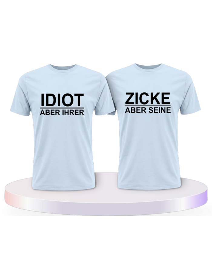 Idiot Zicke T Shirt Pärchen T-Shirts | Paarpulli