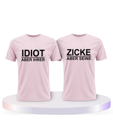 Idiot Zicke T Shirt Pärchen T-Shirts | Paarpulli