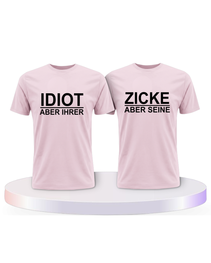Idiot Zicke T Shirt Pärchen T-Shirts | Paarpulli