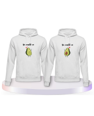 You Complete Me Kapuzenpullover mit Avocado Aufdruck | Paarpulli