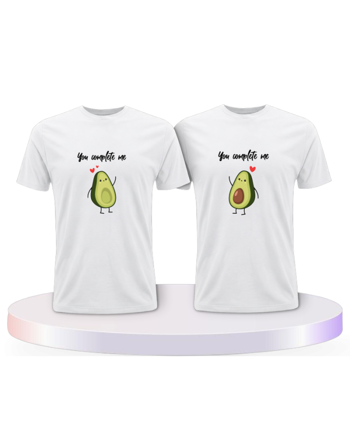 T Shirt bedruckt mit You complete Me Pärchen T-Shirts | Paarpulli