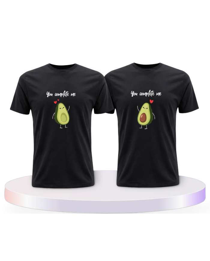 T Shirt bedruckt mit You complete Me Pärchen T-Shirts | Paarpulli