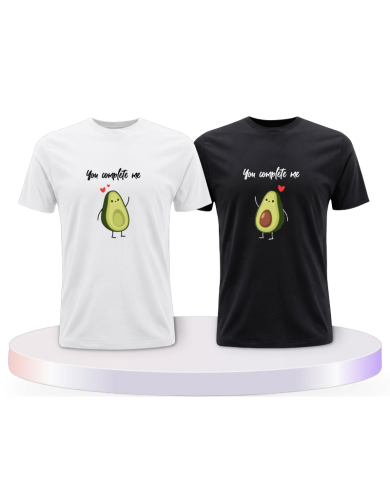 T Shirt bedruckt mit You complete Me Pärchen T-Shirts | Paarpulli