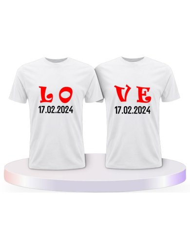 Love Initial Couple T-Shirts kaufen | Paarpulli