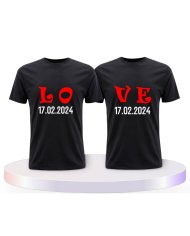 Love Initial Couple T-Shirts kaufen | Paarpulli