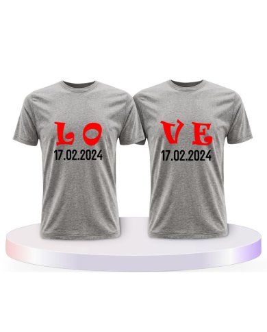 Love Initial Couple T-Shirts kaufen | Paarpulli