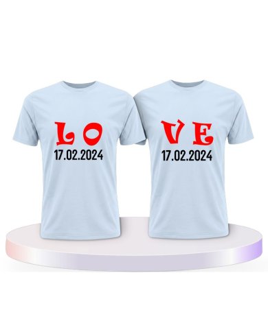 Love Initial Couple T-Shirts kaufen | Paarpulli
