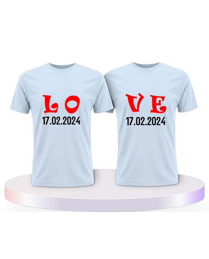 Love Initial Couple T-Shirts kaufen | Paarpulli