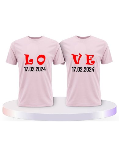 Love Initial Couple T-Shirts kaufen | Paarpulli