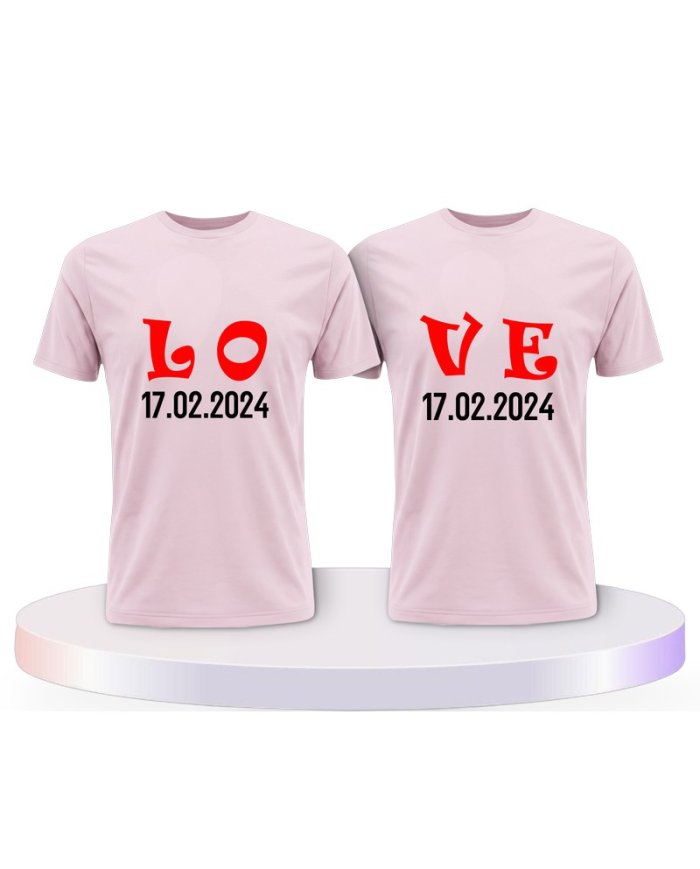 Love Initial Couple T-Shirts kaufen | Paarpulli
