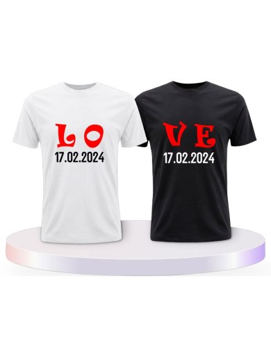 Love Initial Couple T-Shirts kaufen | Paarpulli