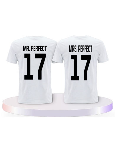 Gemeinsamer Look: Mr Mrs Perfect T-Shirts | Paarpulli