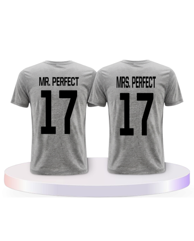 Gemeinsamer Look: Mr Mrs Perfect T-Shirts | Paarpulli