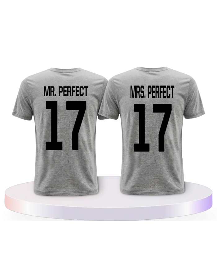 Gemeinsamer Look: Mr Mrs Perfect T-Shirts | Paarpulli