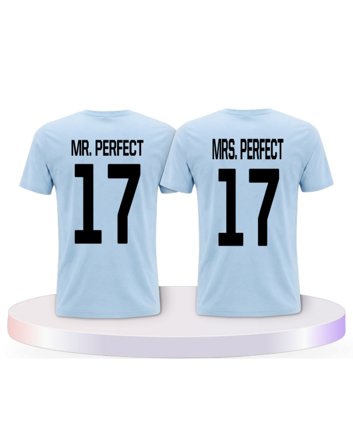 Gemeinsamer Look: Mr Mrs Perfect T-Shirts | Paarpulli