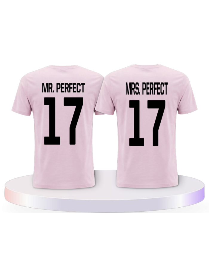 Gemeinsamer Look: Mr Mrs Perfect T-Shirts | Paarpulli