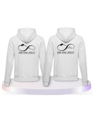 Unendlich Initial Pärchen Hoodies | Paarpulli