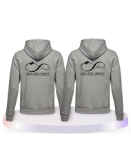 Unendlich Initial Pärchen Hoodies | Paarpulli