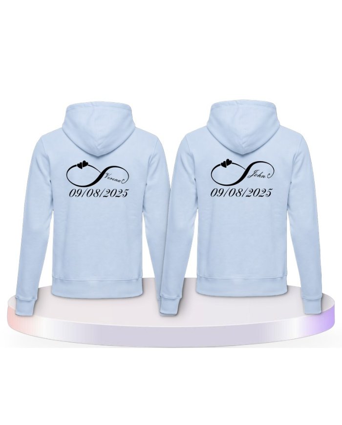Unendlich Initial Pärchen Hoodies | Paarpulli