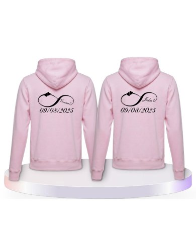 Unendlich Initial Pärchen Hoodies | Paarpulli