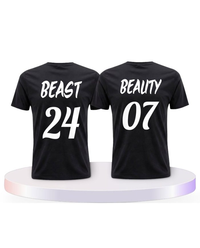 Partnerlook T-Shirts mit Beauty and Beast | Paarpulli