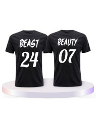 Partnerlook T-Shirts mit Beauty and Beast | Paarpulli