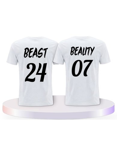 Partnerlook T-Shirts mit Beauty and Beast | Paarpulli