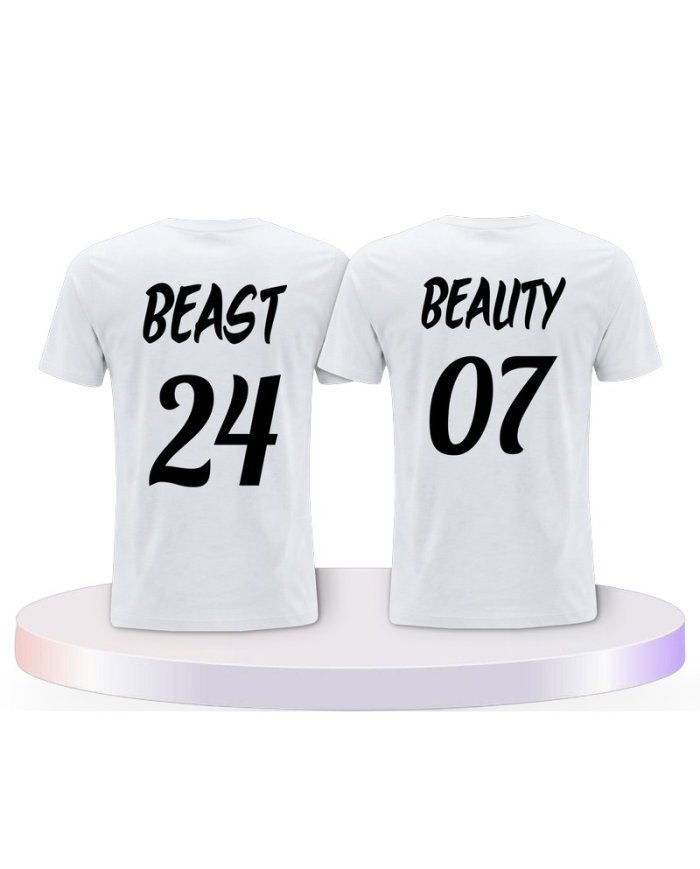 Partnerlook T-Shirts mit Beauty and Beast | Paarpulli