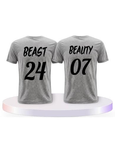 Partnerlook T-Shirts mit Beauty and Beast | Paarpulli