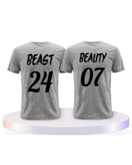 Partnerlook T-Shirts mit Beauty and Beast | Paarpulli