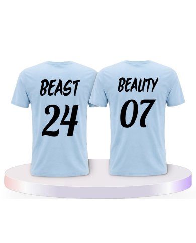 Partnerlook T-Shirts mit Beauty and Beast | Paarpulli