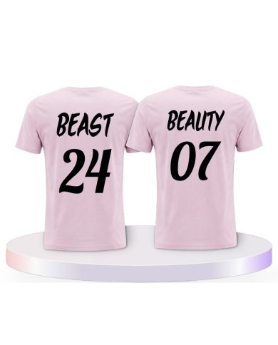 Partnerlook T-Shirts mit Beauty and Beast | Paarpulli
