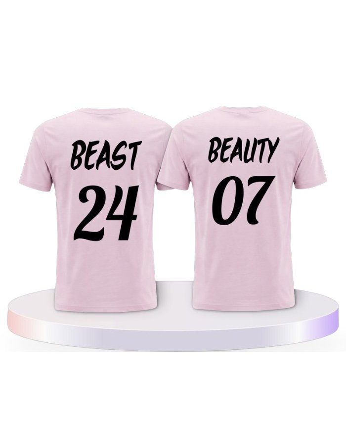 Partnerlook T-Shirts mit Beauty and Beast | Paarpulli