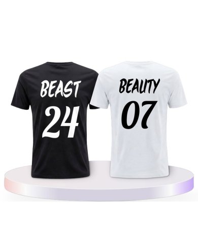 Partnerlook T-Shirts mit Beauty and Beast | Paarpulli