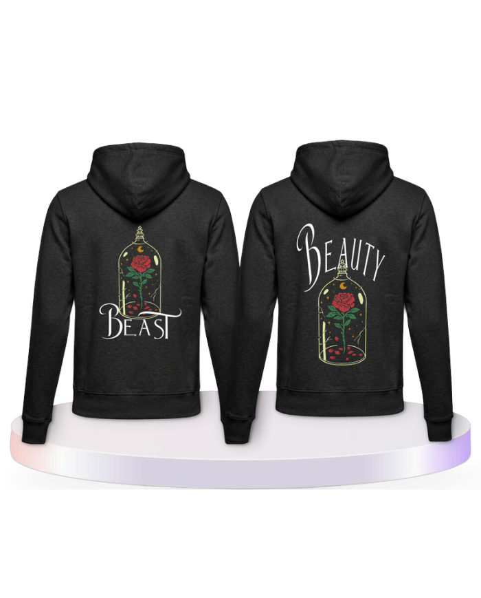 Gemeinsamer Look: ´Beauty and Beast Hoodies | Paarpulli