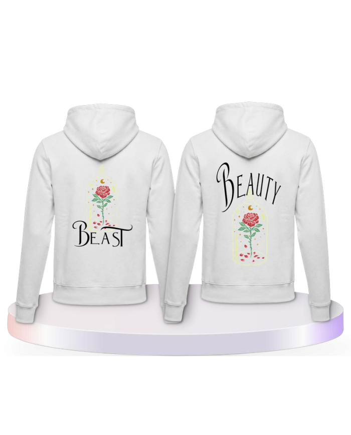 Gemeinsamer Look: ´Beauty and Beast Hoodies | Paarpulli