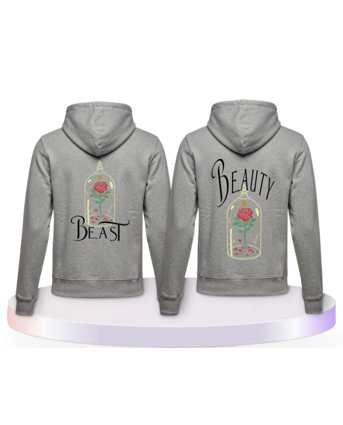 Gemeinsamer Look: ´Beauty and Beast Hoodies | Paarpulli