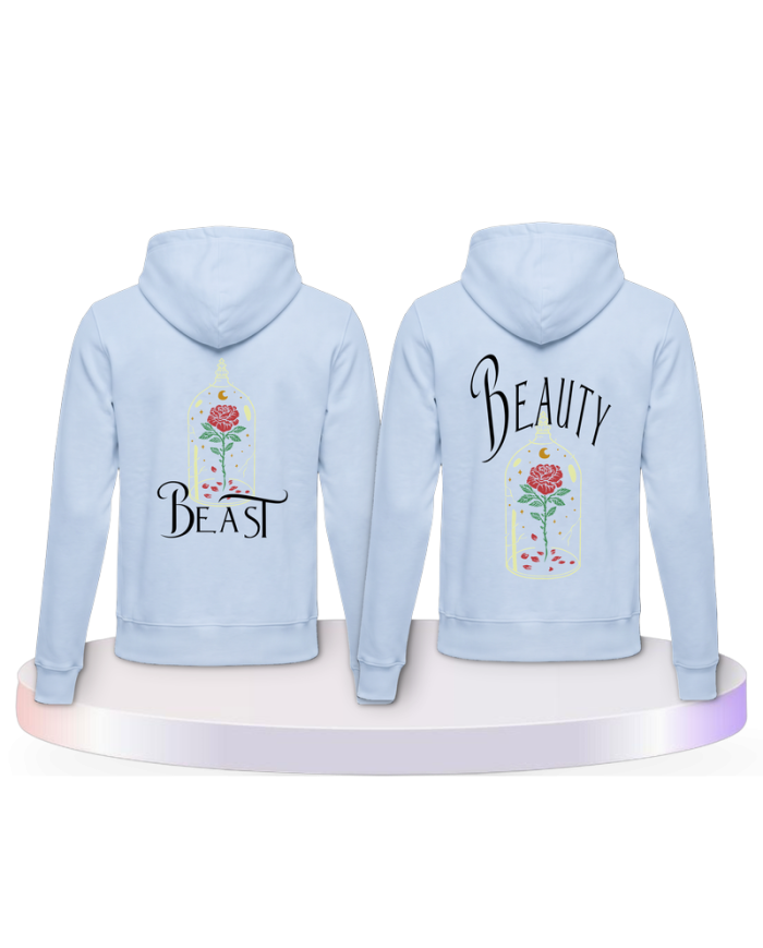 Gemeinsamer Look: ´Beauty and Beast Hoodies | Paarpulli