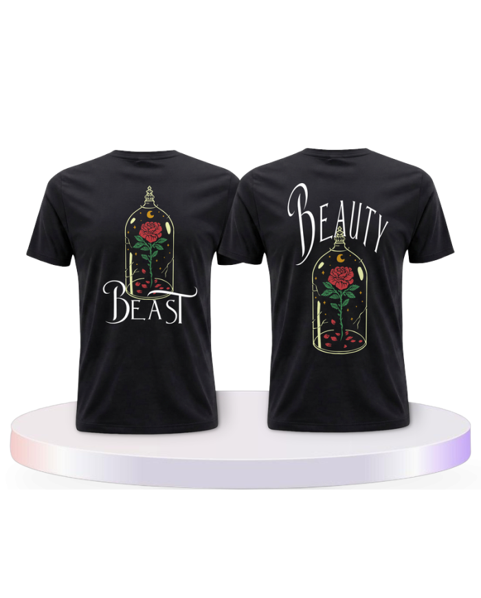 Gemeinsamer Look: Beauty and Beast T-Shirts | Paarpulli