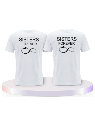 Partnerlook T-Shirts mit Sisters Forever BFF / Best Friend | Paarpulli