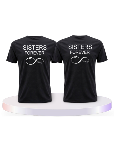 Partnerlook T-Shirts mit Sisters Forever BFF / Best Friend | Paarpulli