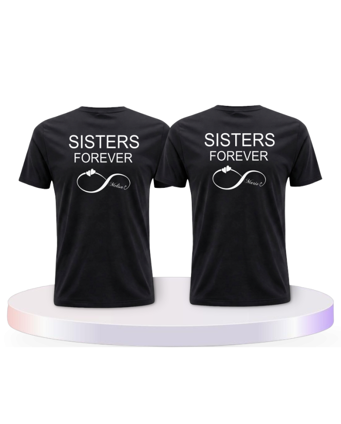 Partnerlook T-Shirts mit Sisters Forever BFF / Best Friend | Paarpulli