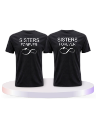 Partnerlook T-Shirts mit Sisters Forever BFF / Best Friend | Paarpulli
