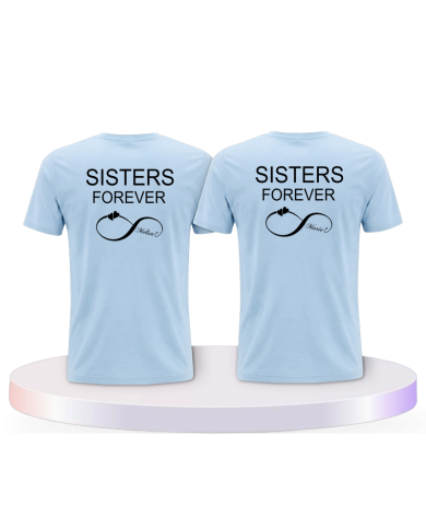 Partnerlook T-Shirts mit Sisters Forever BFF / Best Friend | Paarpulli