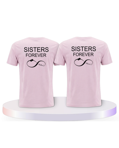 Partnerlook T-Shirts mit Sisters Forever BFF / Best Friend | Paarpulli