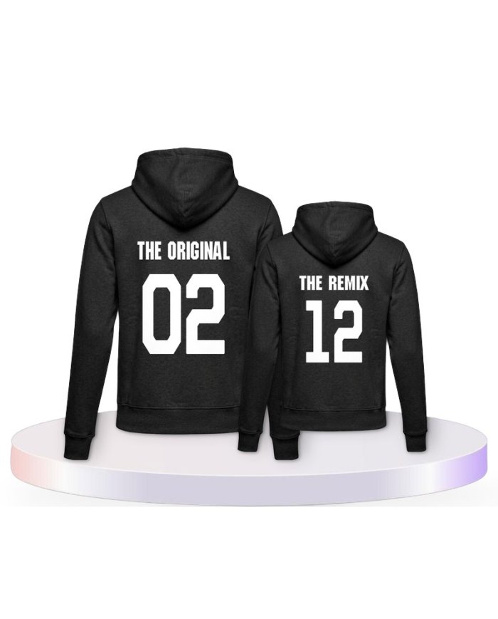 The Original and the Remix Rückendruck Eltern-Kind Hoodies | Paarpulli