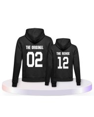 The Original and the Remix Rückendruck Eltern-Kind Hoodies | Paarpulli