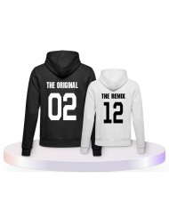 The Original and the Remix Rückendruck Eltern-Kind Hoodies | Paarpulli